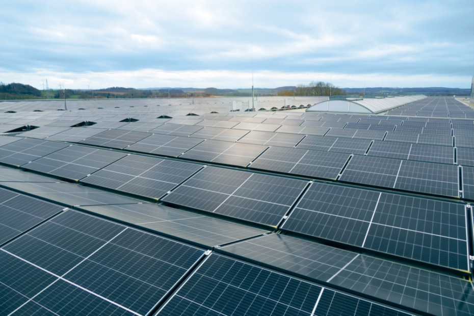 PV panels on a roof