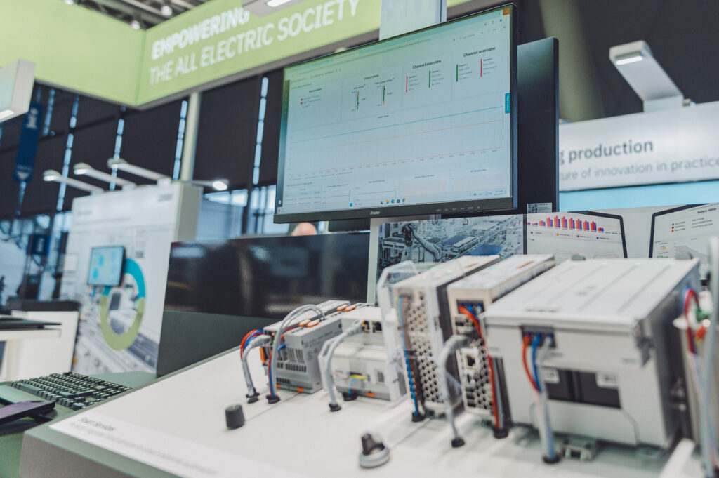 Smart Business Proficloud.io exhibit at Triad Fair showcasing interactive Smart Services experience via smartphone